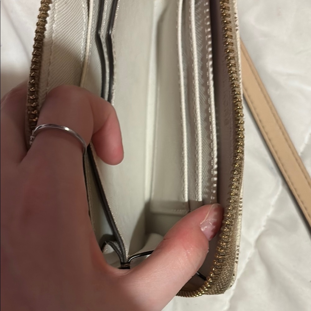 Michael Kors Beige Monogram Wallet - Picture 8 of 9